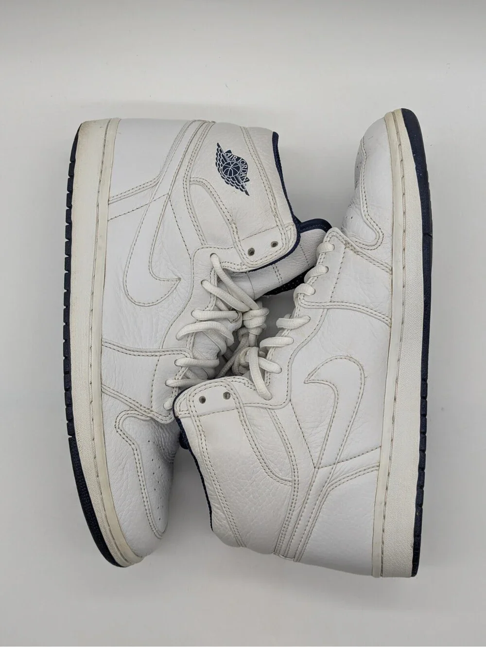 Mens Size 11 Air Jordan 1 Retro CO.JP 2001 White Navy 136060-111 Nike Shoes #116